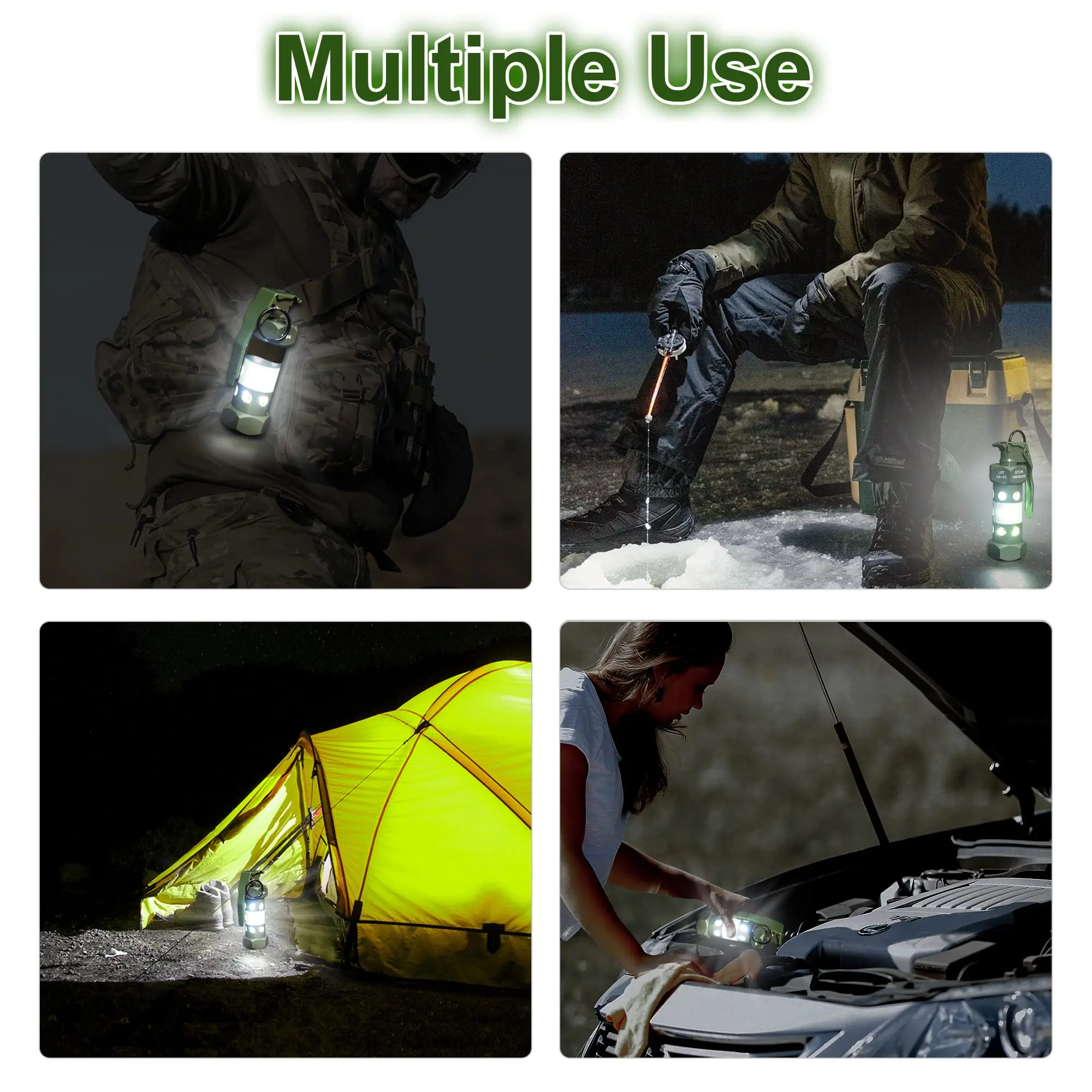 Flashbang luz de emergencia táctica intermitente para acampada - imagen 2