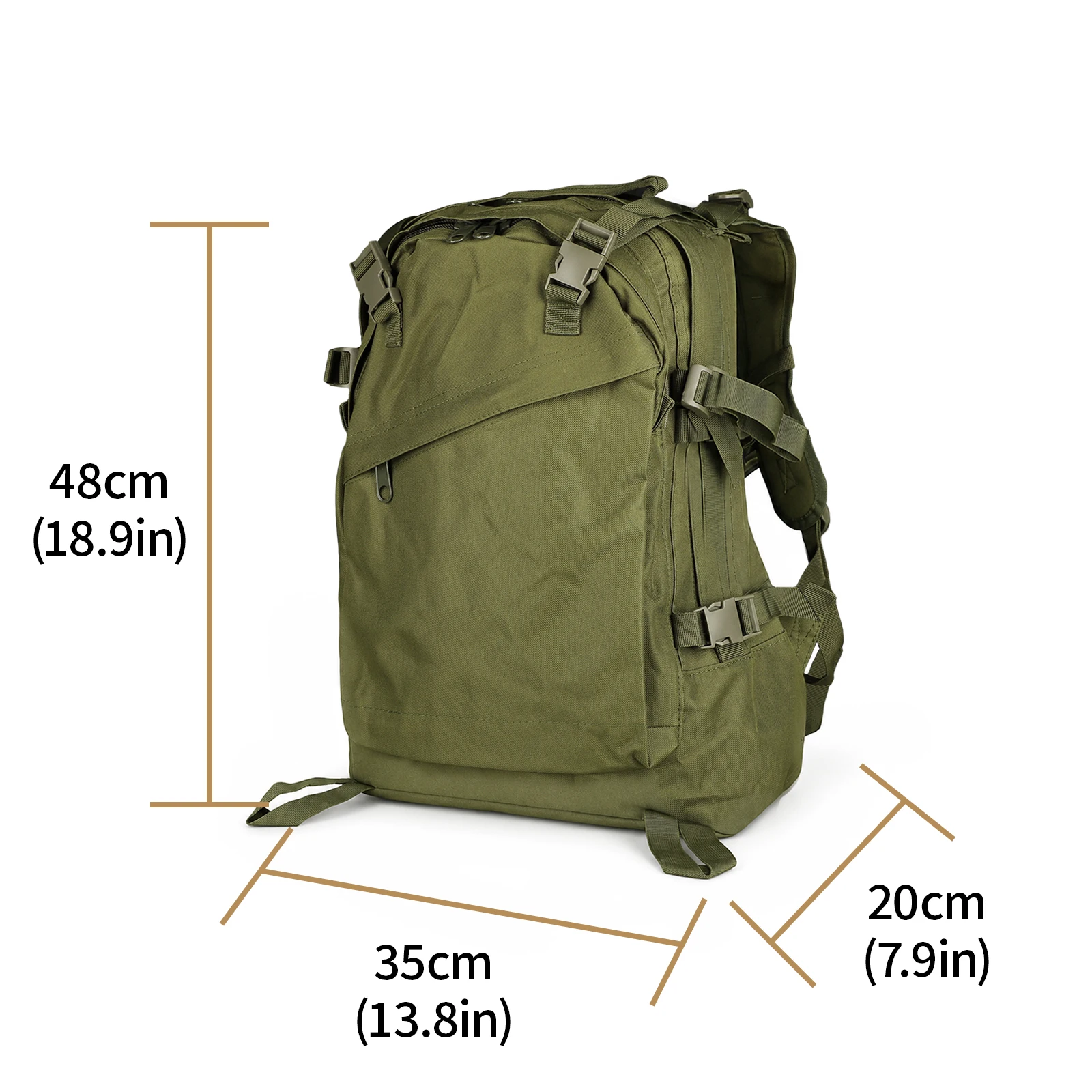 MGFLASHFORCE Mochila táctica impermeable outdoor gran capacidad - imagen 4