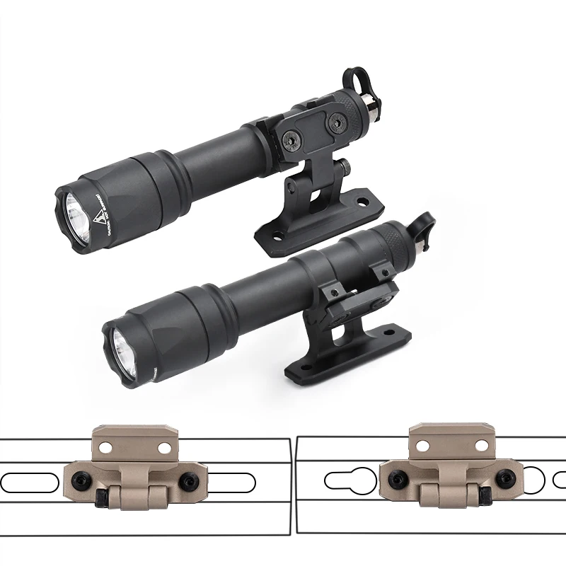 WADSN linterna táctica metal Picatinny, montaje Keymod para airsoft - imagen 3