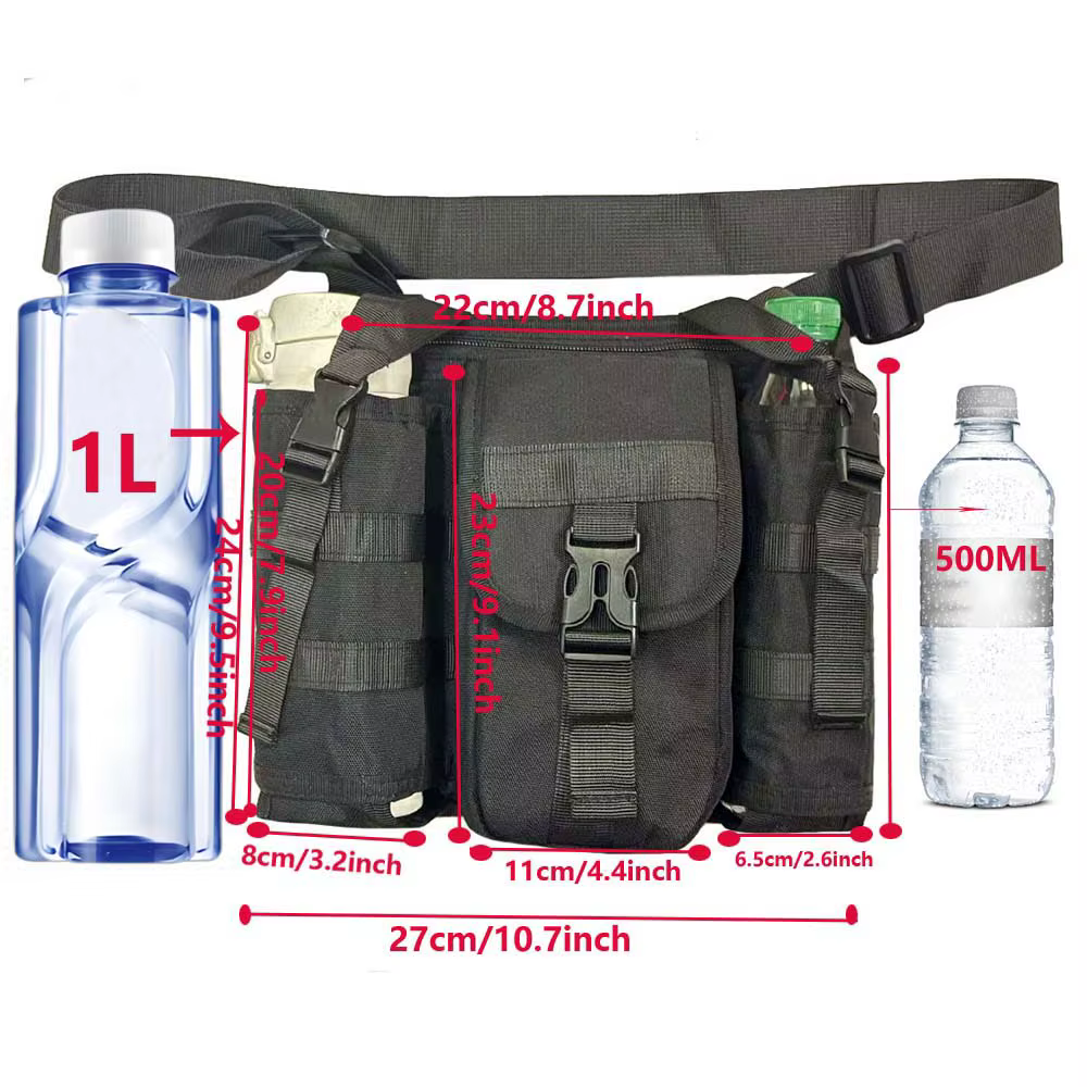 Vista frontal del bolso multibolsillo TAK YIYING