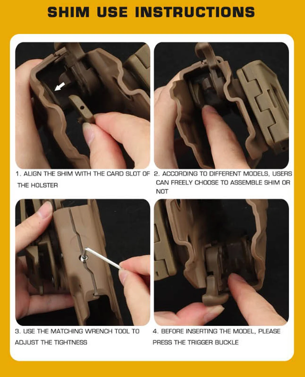 Funda táctica en configuración derecha/izquierda