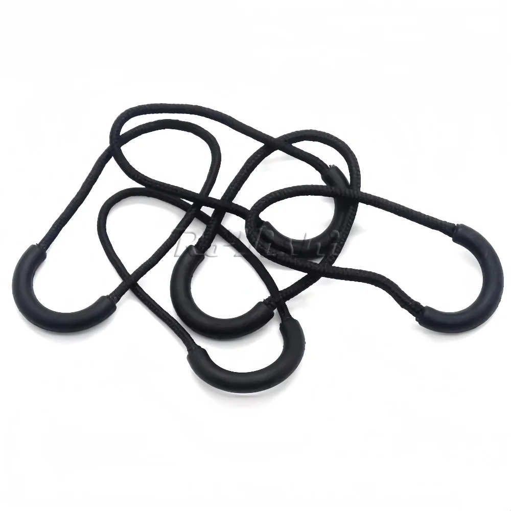 Tiradores de cremallera negros con hebilla de clip