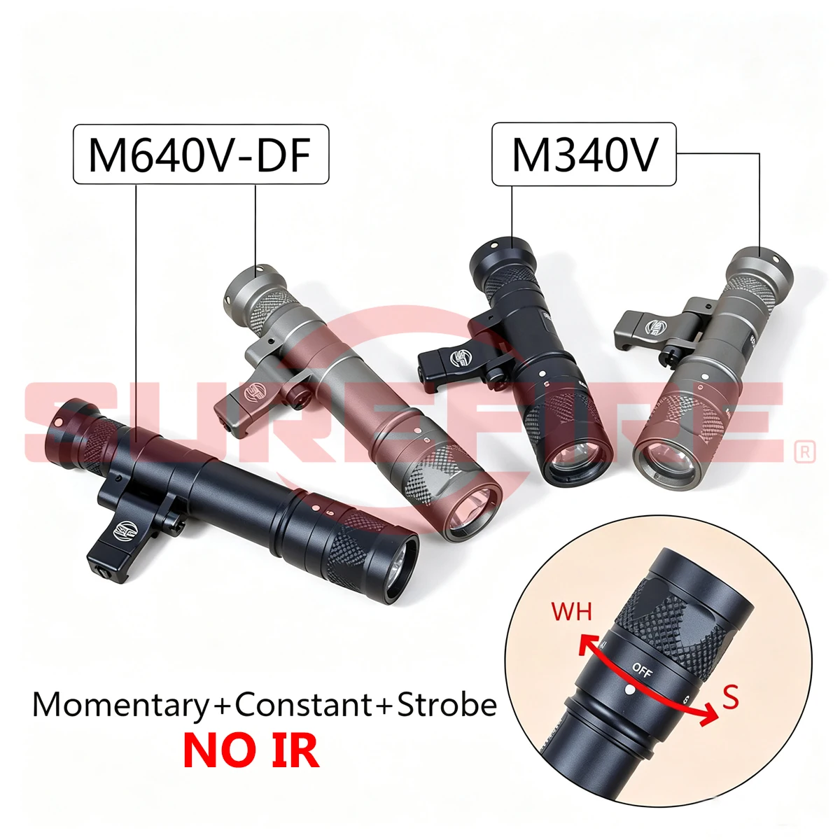 Surefire M340/M640 linterna táctica con luz estroboscópica y Picatinny - imagen 2