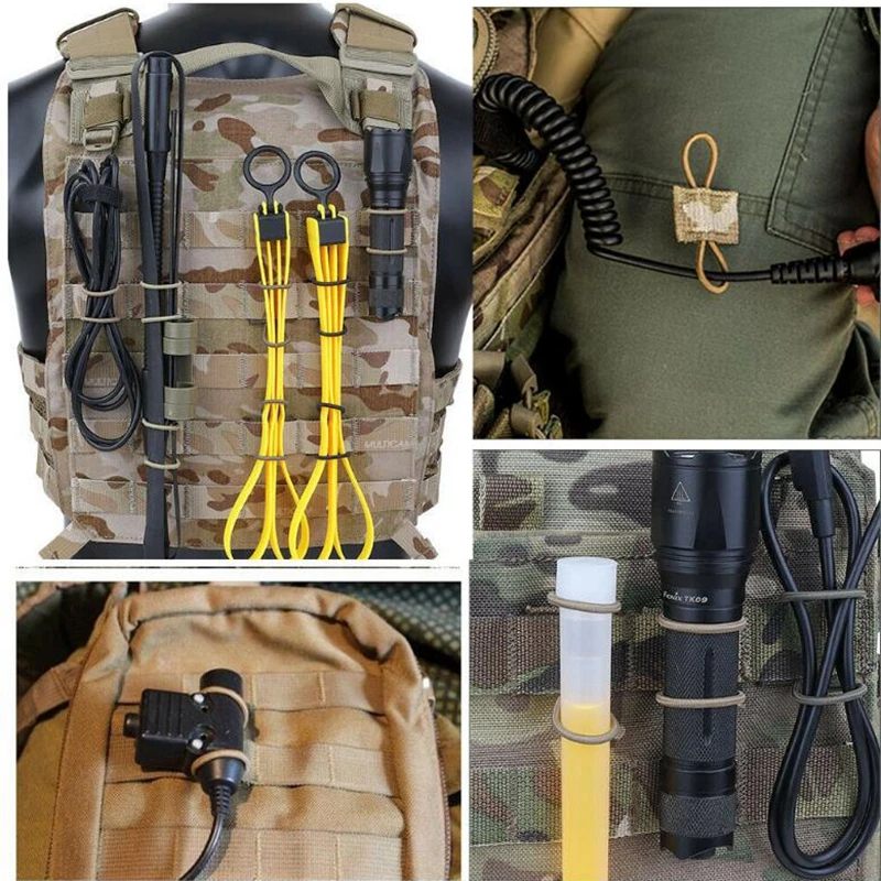 Soporte MOLLE elástico retenedor de correas para chaleco táctico - imagen 5