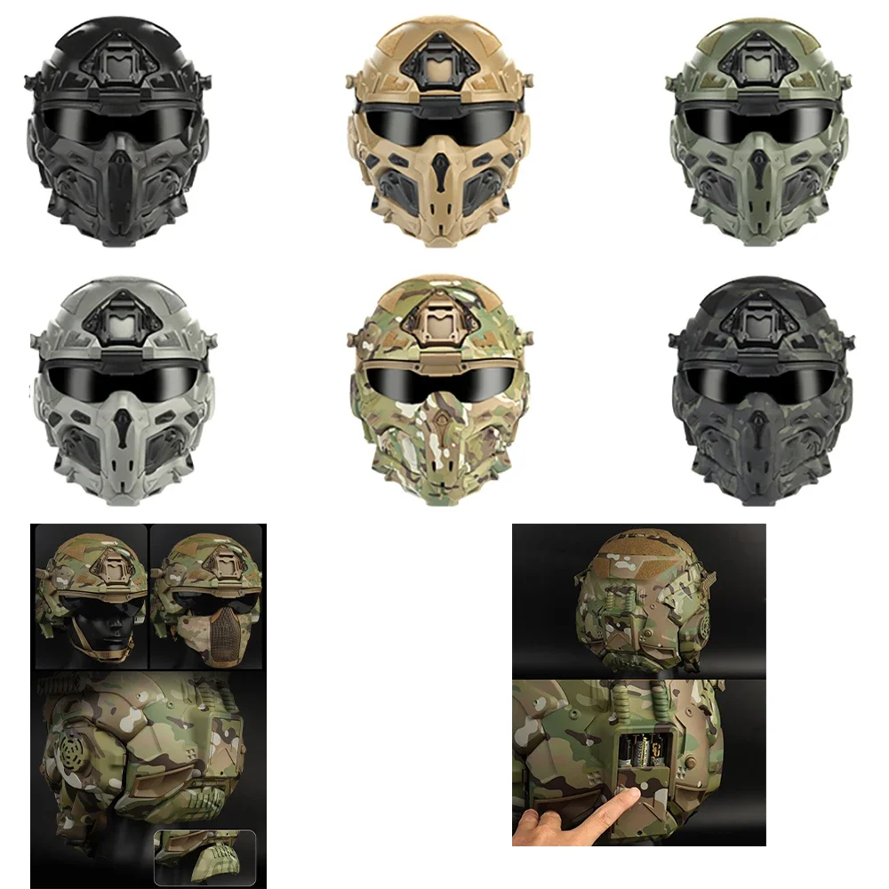 Casco táctico W-Ronin Assault FAST con auriculares COM y máscara - imagen 5