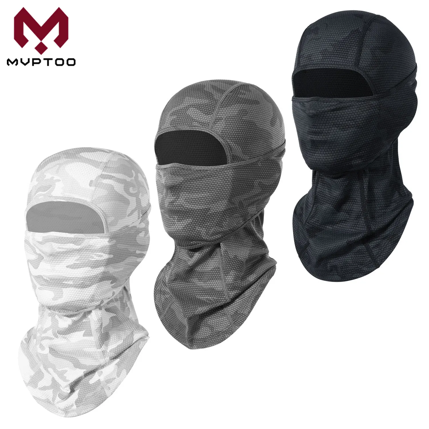 Pasamontañas camuflaje rápido con máscara facial y capucha transpirable