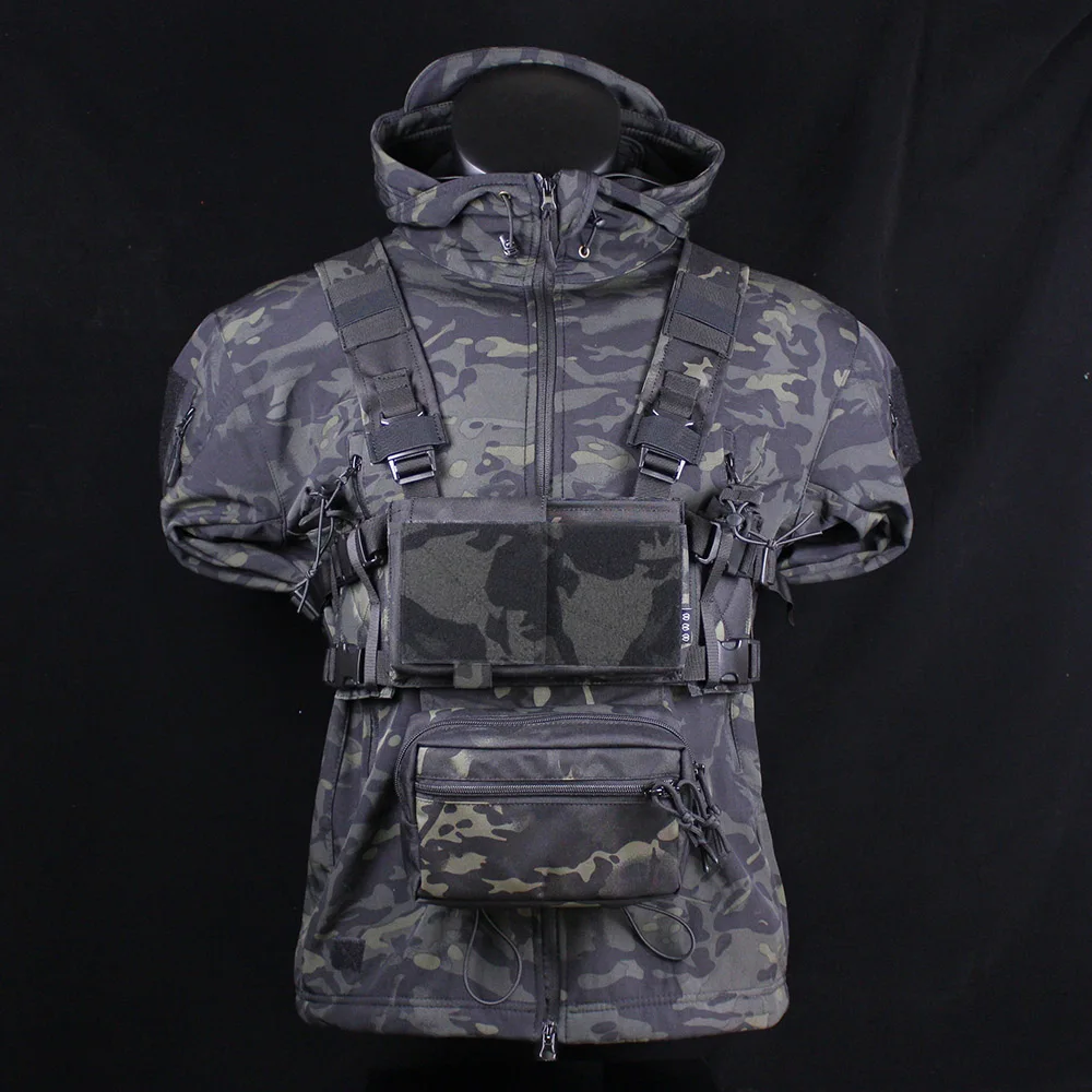 Chaleco táctico micro camo con portacargadores, correa de hombro ancha - imagen 3