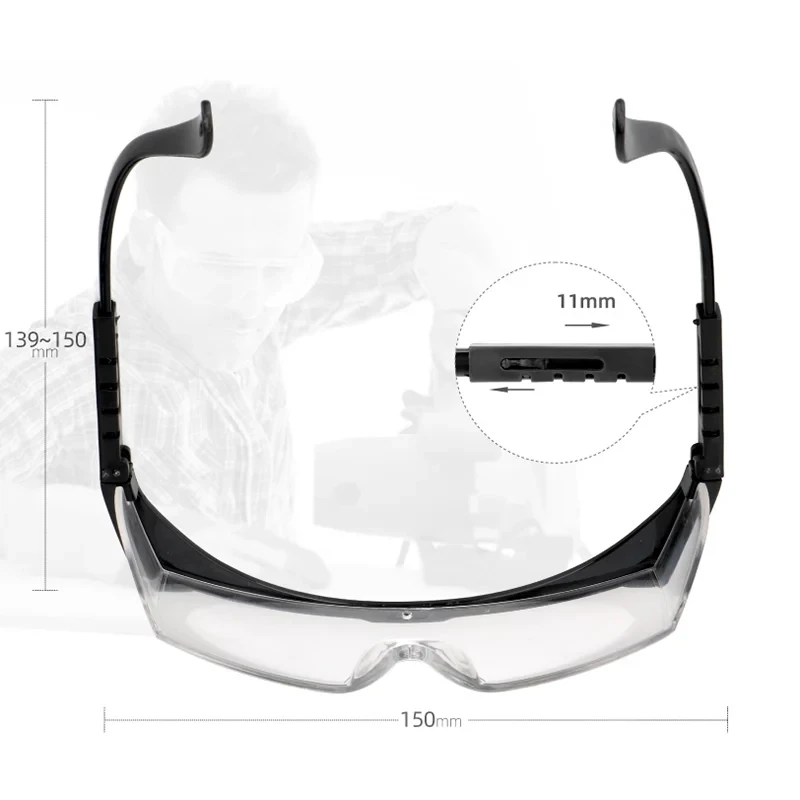 Gafas de protección laboral anti-salpicaduras contra polvo y viento - imagen 2