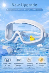 JSJM Gafas de natación antivaho visión amplia protección UV sin fugas