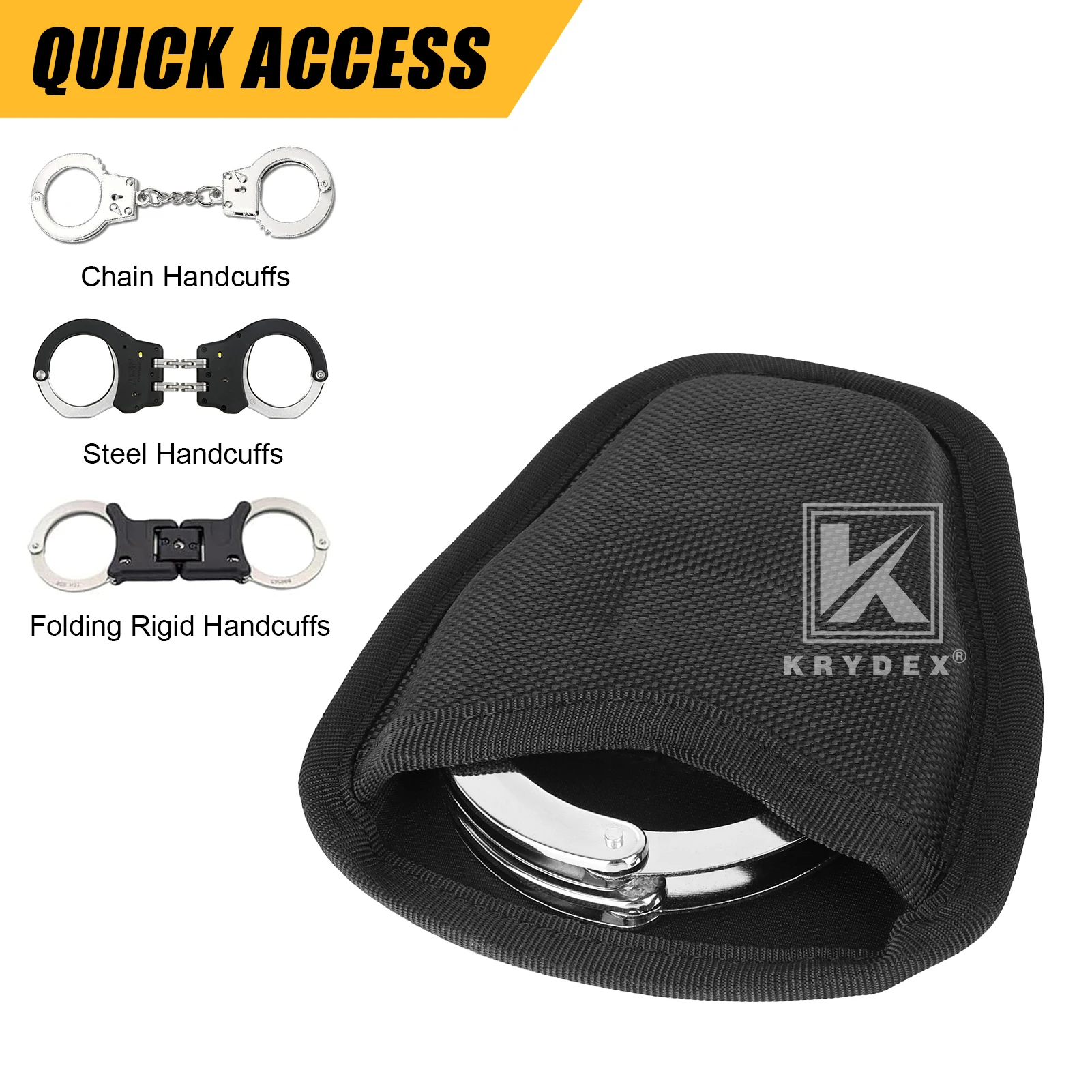 KRYDEX Funda táctica para esposas 1000D de nailon