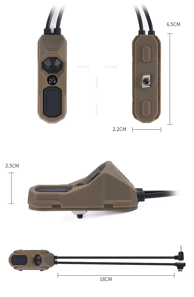 Cableado orientable y montaje cerca de la empuñadura