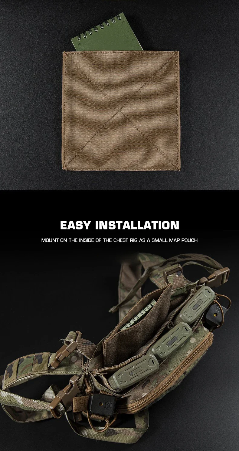 Bolsa táctica compacta mostrada en uso