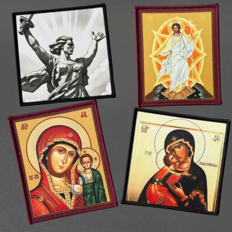 Parche táctico Virgen María Jesús con velcro para MOLLE mochila - imagen 2