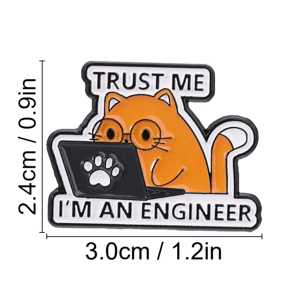 Pin de solapa táctico broche esmaltado gato naranja adorables