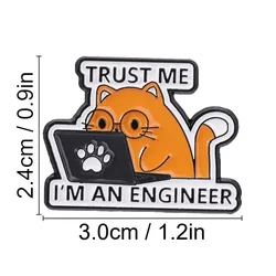Pin de solapa táctico broche esmaltado gato naranja adorables