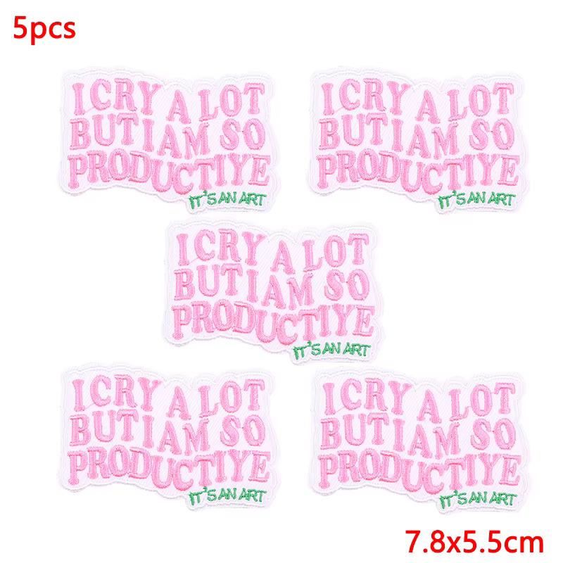 Parche termoadesivo Hip Hop letras rosa para planchar - imagen 2