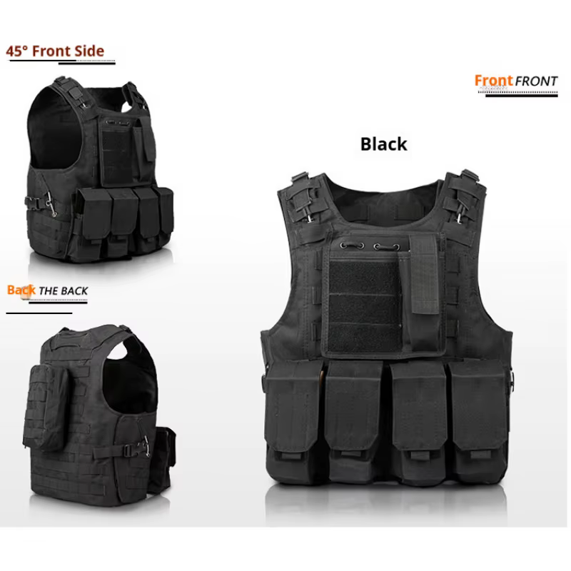 Chaleco táctico infantil MOLLE de lona para airsoft y cosplay - imagen 5