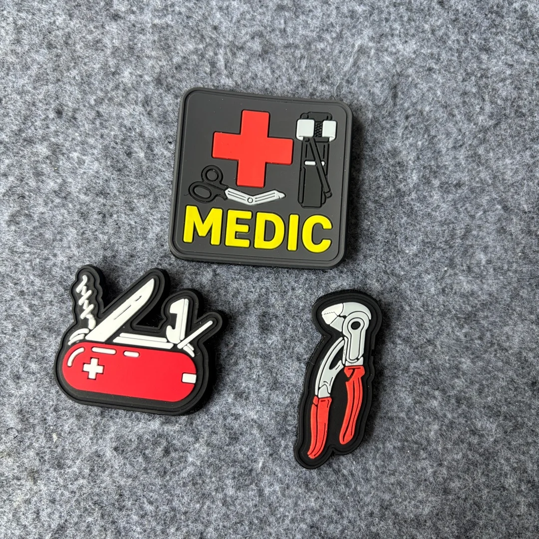 Parche táctico de mochila PVC 3D con gancho multiusos - imagen 4