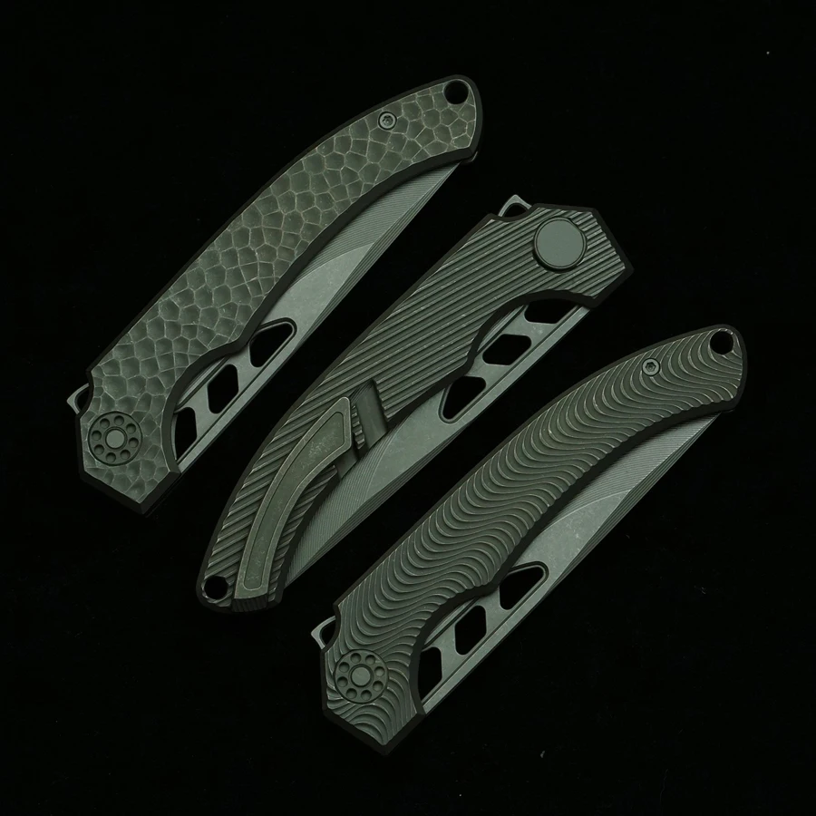 BRB4 XL N690: cuchillo plegable EDC con mango de titanio - imagen 2