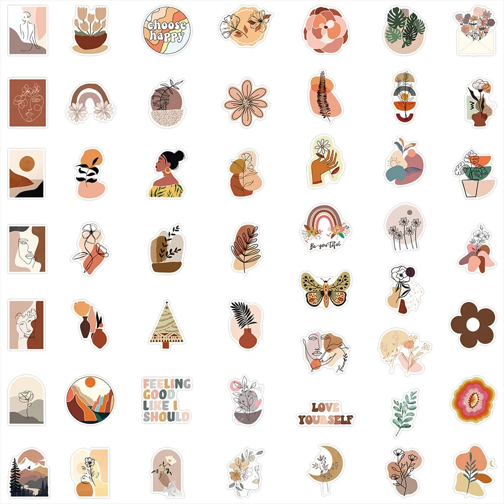 Pegatinas bohemias vintage decorativas – Para portátil, cuaderno y álbum - imagen 5