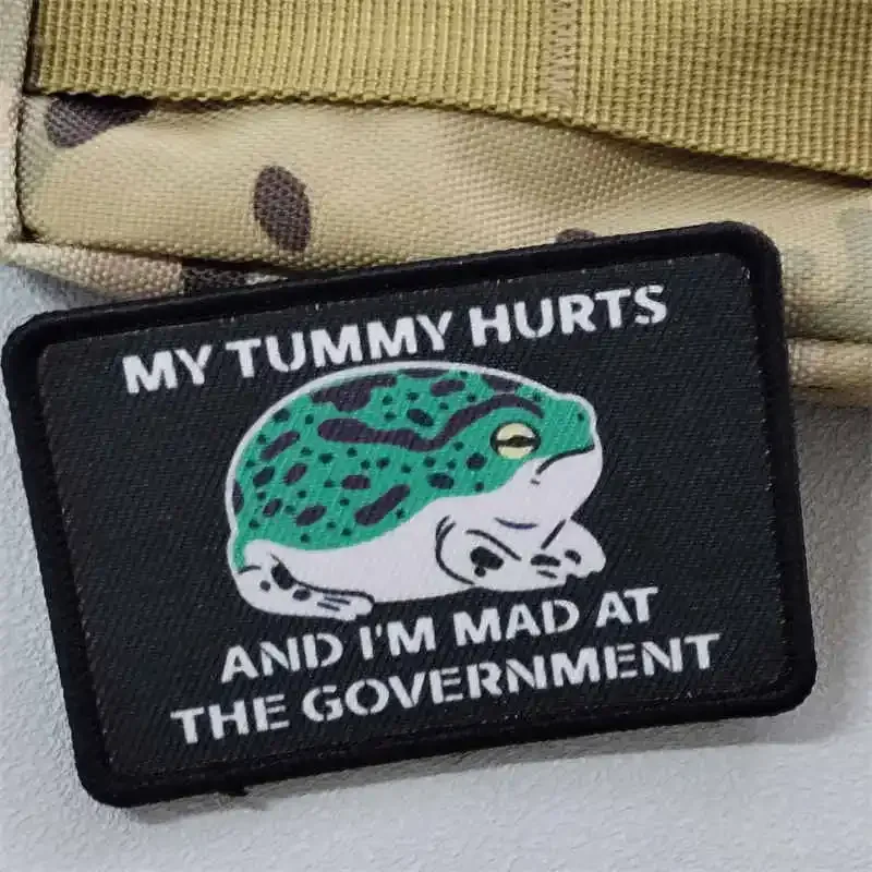 Parche táctico de ranas con velcro gancho y bucle para mochila - imagen 3