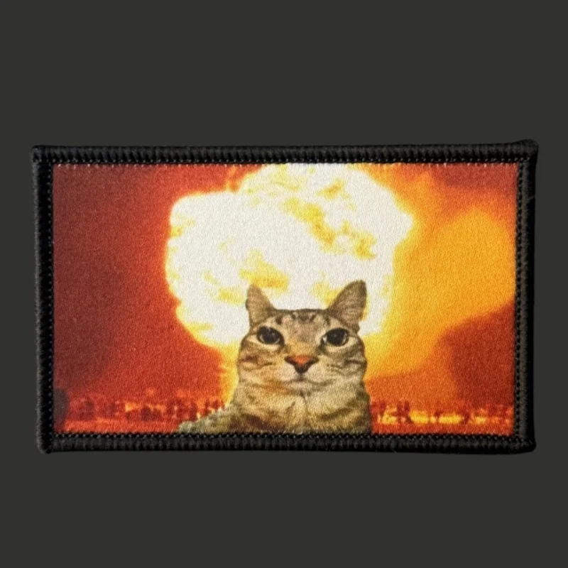 Parche táctico gato con gancho y bucle para ropa y mochila - imagen 5
