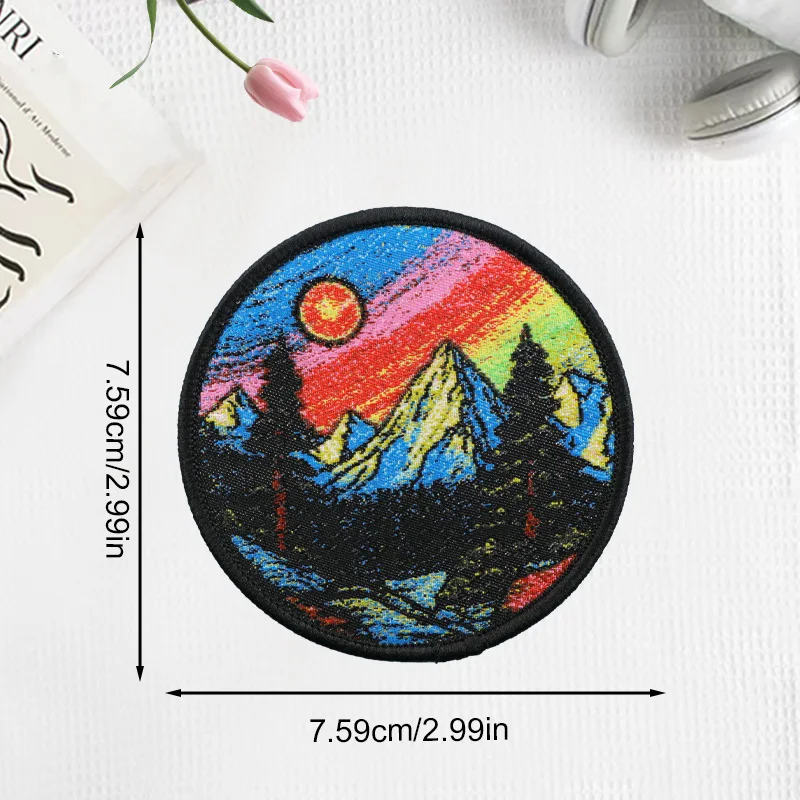 Parche termoadhesivo de montaña al amanecer – para gorra y ropa - imagen 4