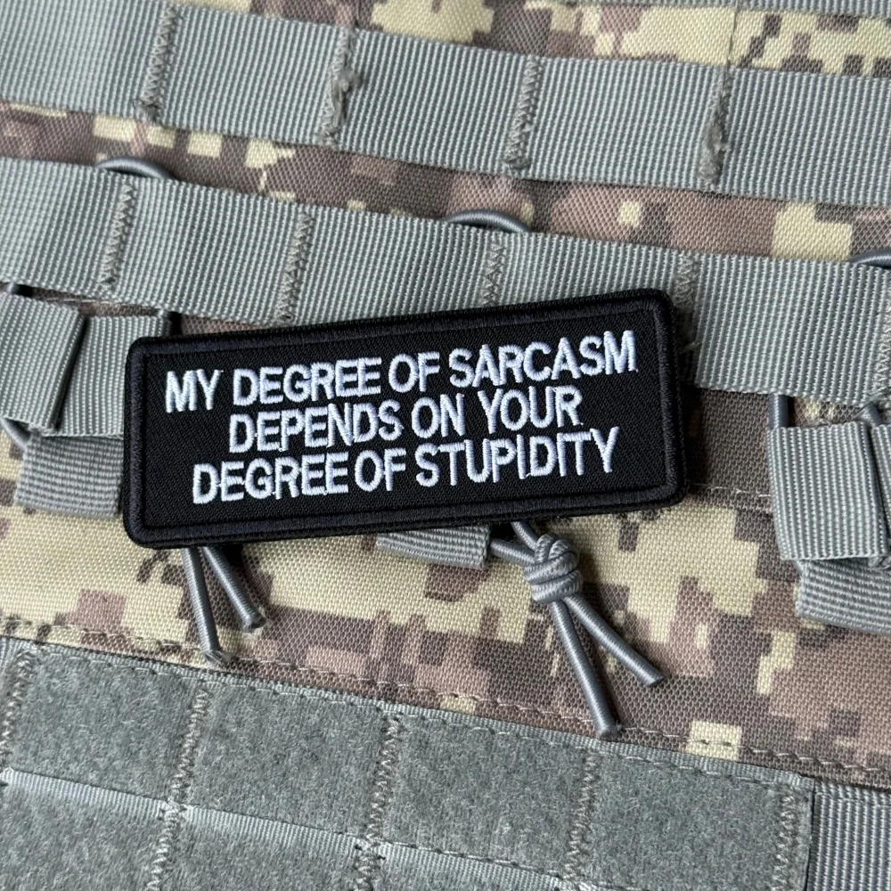 Parche táctico bordado MI GRADO DE SARCASMO para moral militar - imagen 5