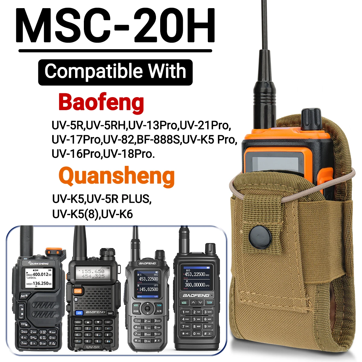Funda MOLLE Oxford resistente para walkie talkie táctica