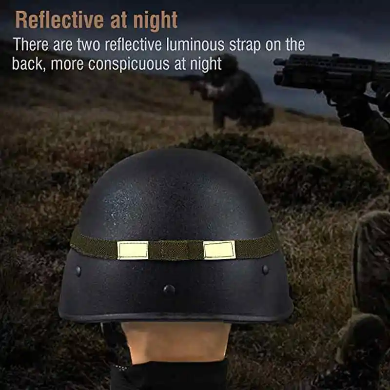 Casco M88 con banda reflectante ojo de gato para escalada y combate - imagen 5