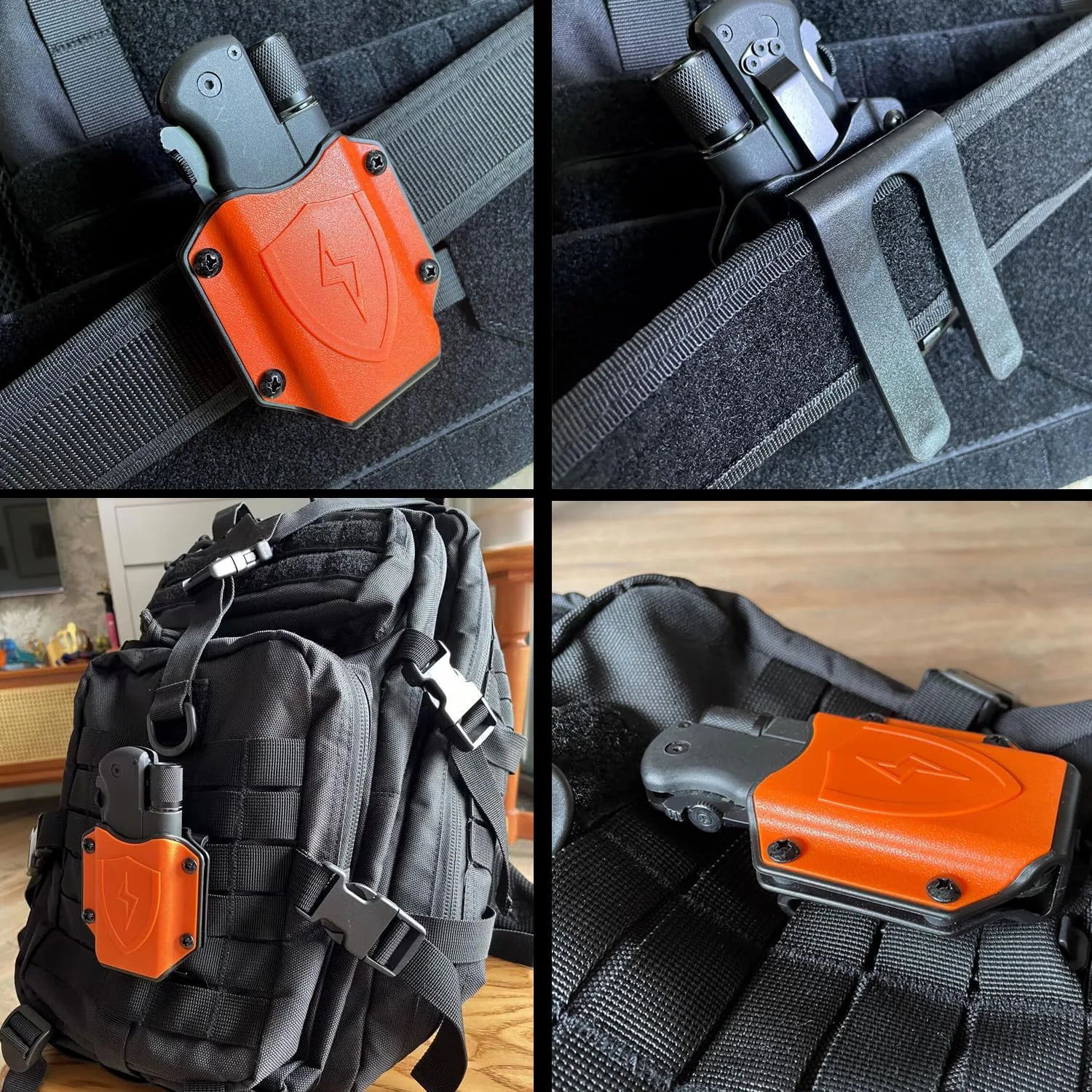 Funda táctica EDC con detalle de cierre