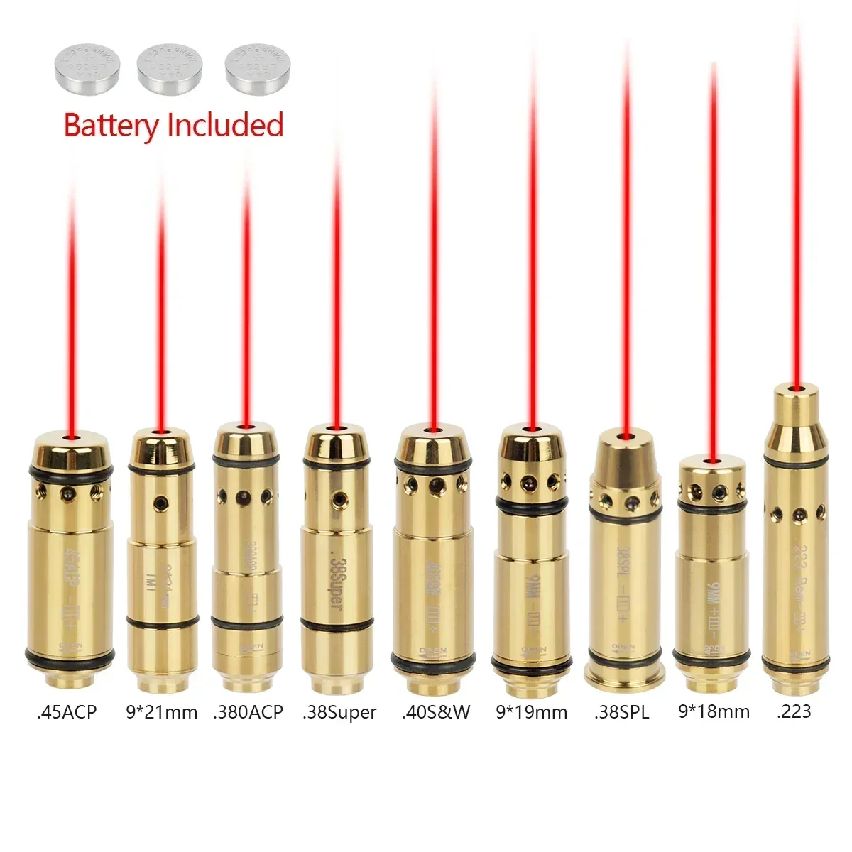 Caza Boresighter láser 9mm .40 S&W .223 Remington G17 G19 G43 - imagen 5