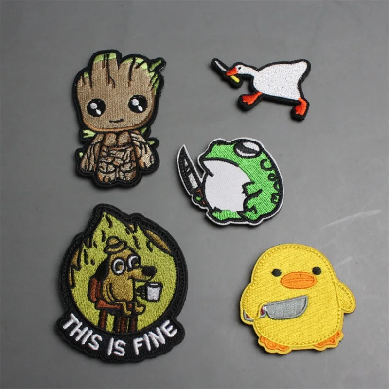 Parche bordado personalizado animal – Rana y pato para equipo táctico - imagen 2