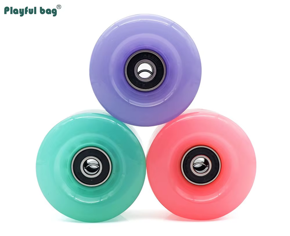 Ruedas PU color gelatina 58x32 mm 82A