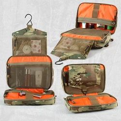 Bolsa de aseo táctica MOLLE EDC compacta hombre para camping