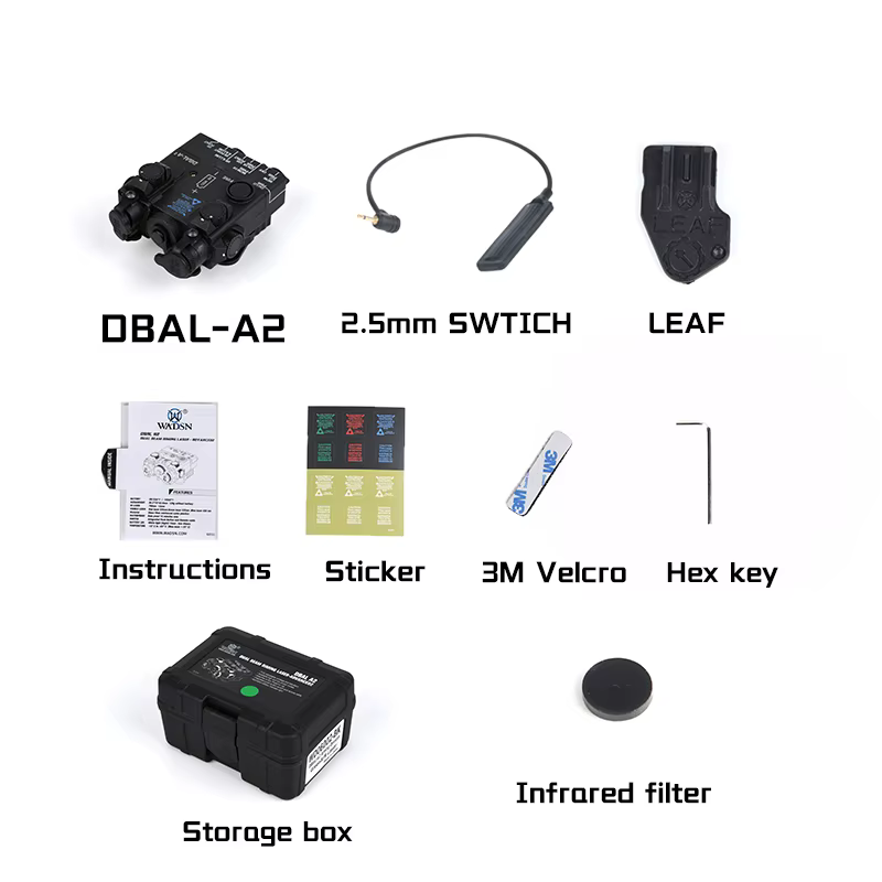 WADSN DBAL A2 linterna láser táctica IR con ajuste Picatinny - imagen 2