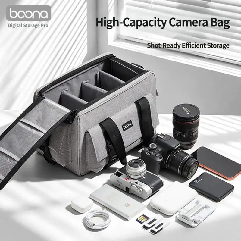 Bolsa táctica para cámara réflex, repelente al agua, acolchada - imagen 3