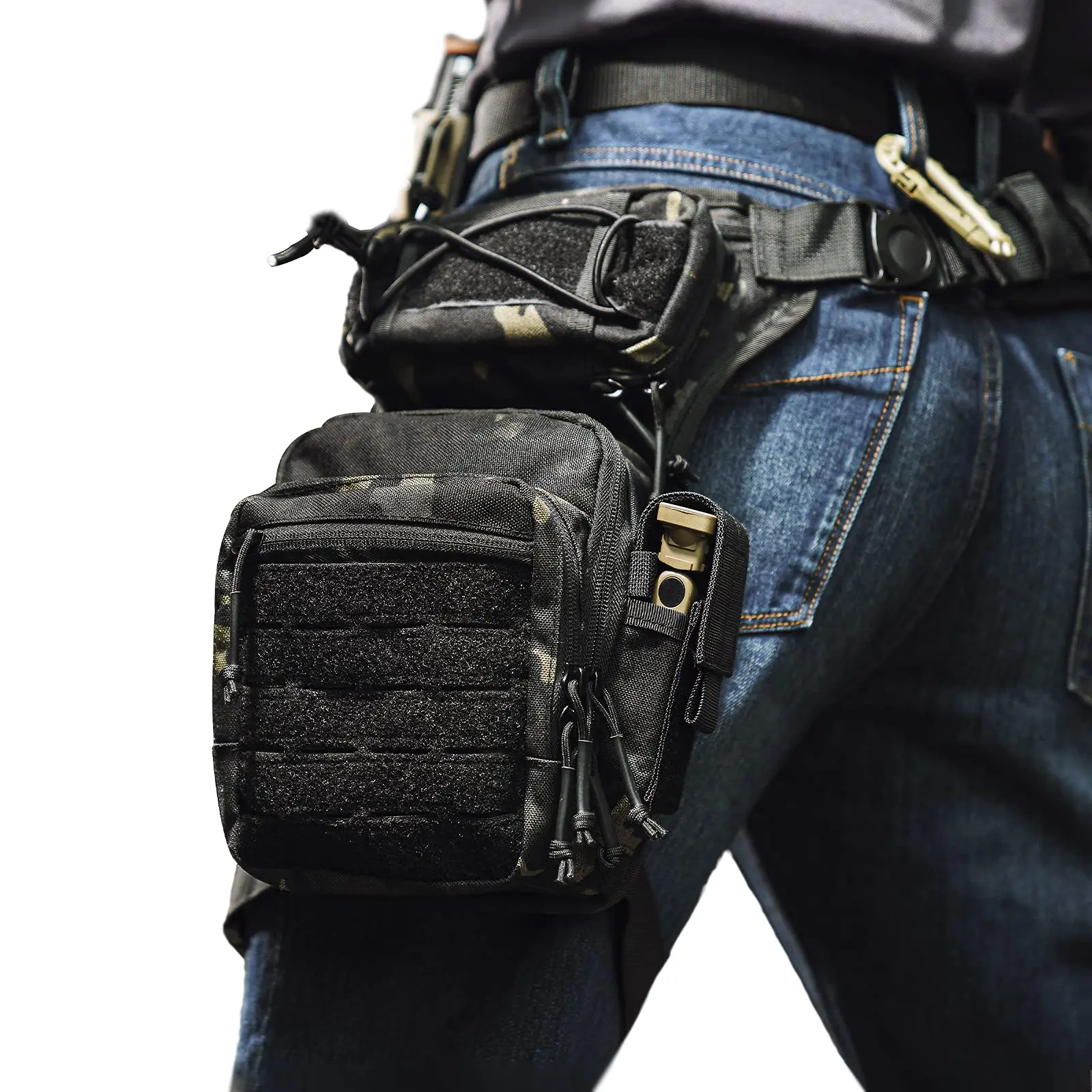 Bolsa táctica de pierna MOLLE impermeable para senderismo y diario - imagen 4