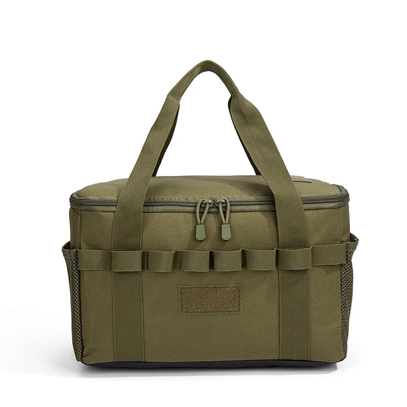 Bolsa táctica negra camping exterior con organizador y compartimentos - imagen 4