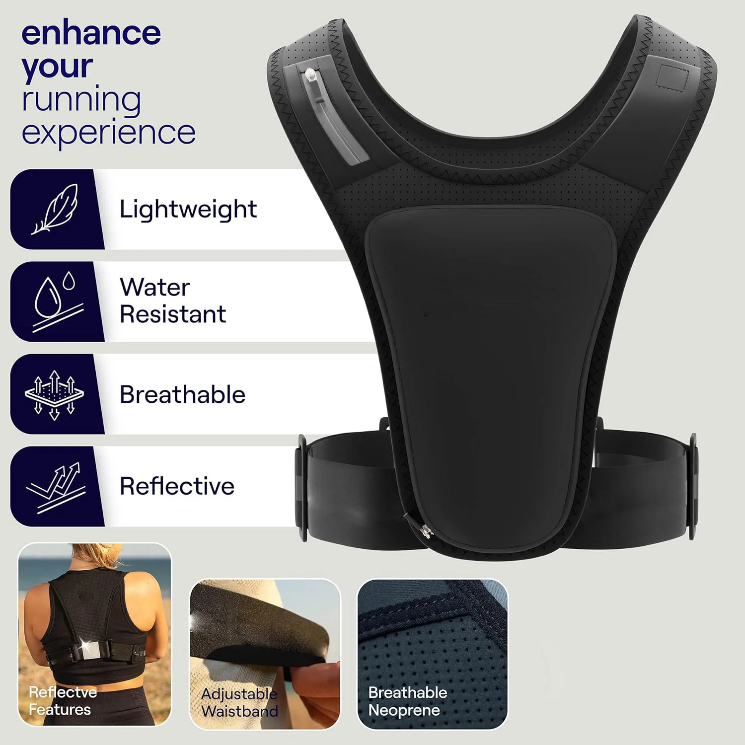 Chaleco deportivo impermeable con bolsillo móvil y pantalla táctil - imagen 4