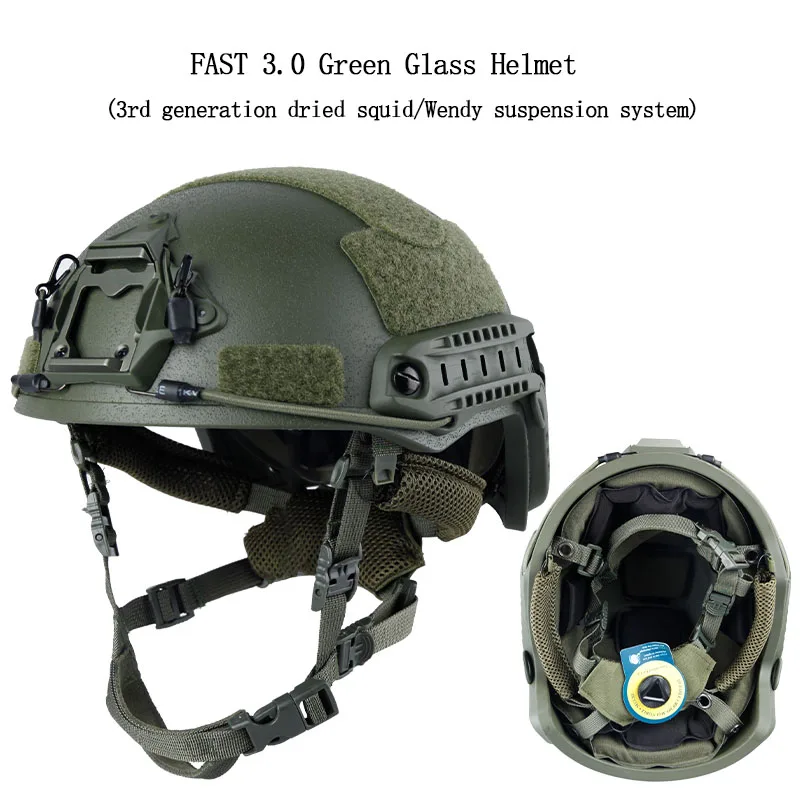 Quick MH Casco antidisturbios fibra de vidrio – Uso táctico exterior
