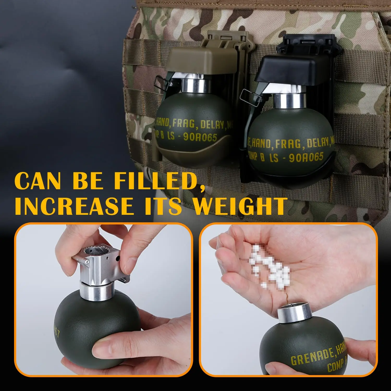 Chaleco táctico MOLLE M67 desenganche rápido para airsoft y paintball - imagen 5