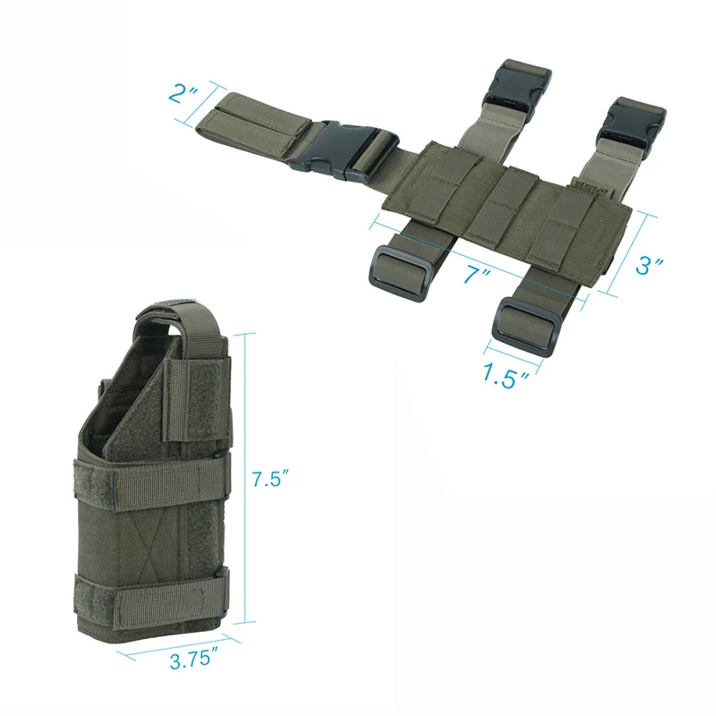 EXCELENTE ELITE SPANKER Pistolera muslo MOLLE diestros – Táctica para pierna - imagen 2