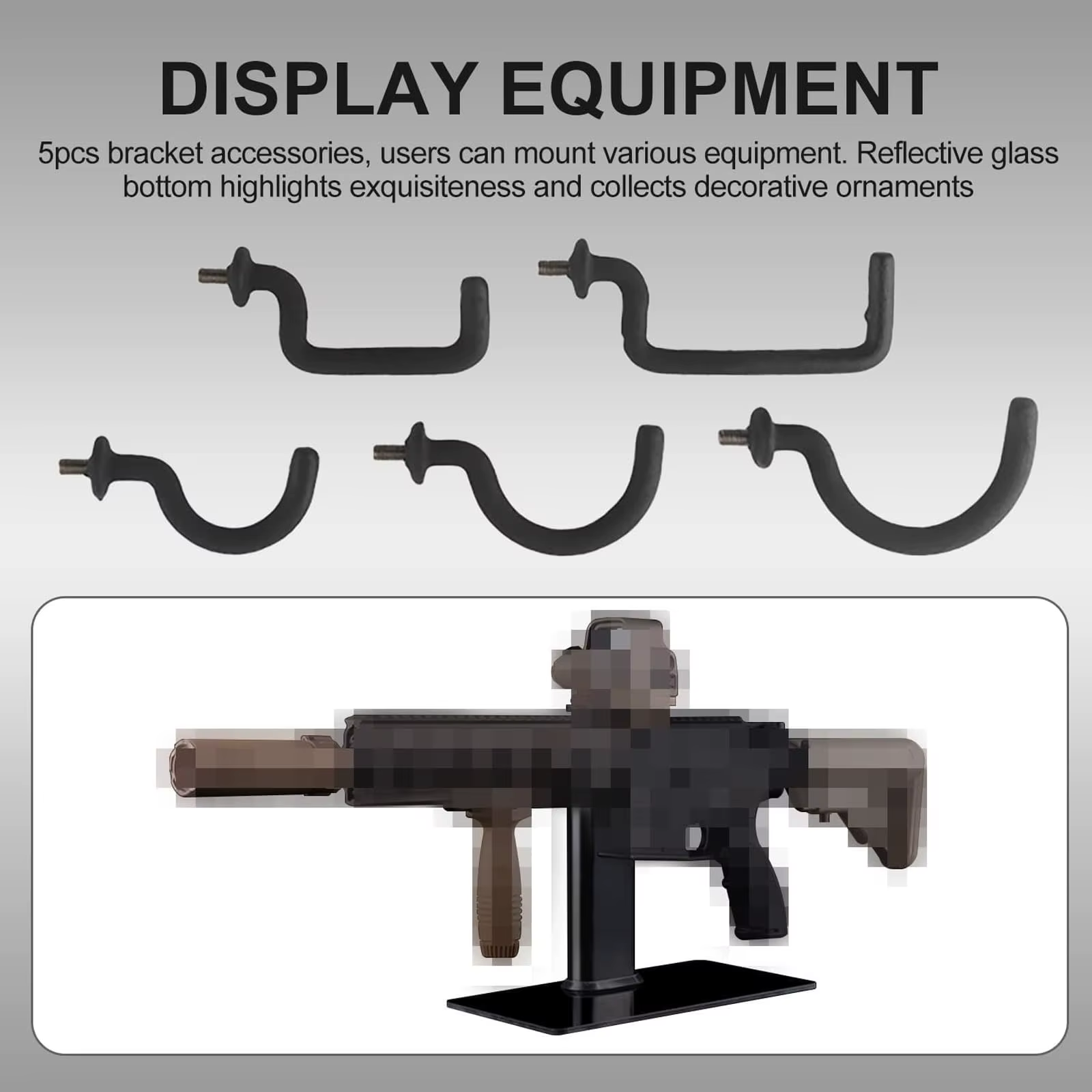 Soporte para rifle táctico ajustable portátil para exhibición Airsoft - imagen 4