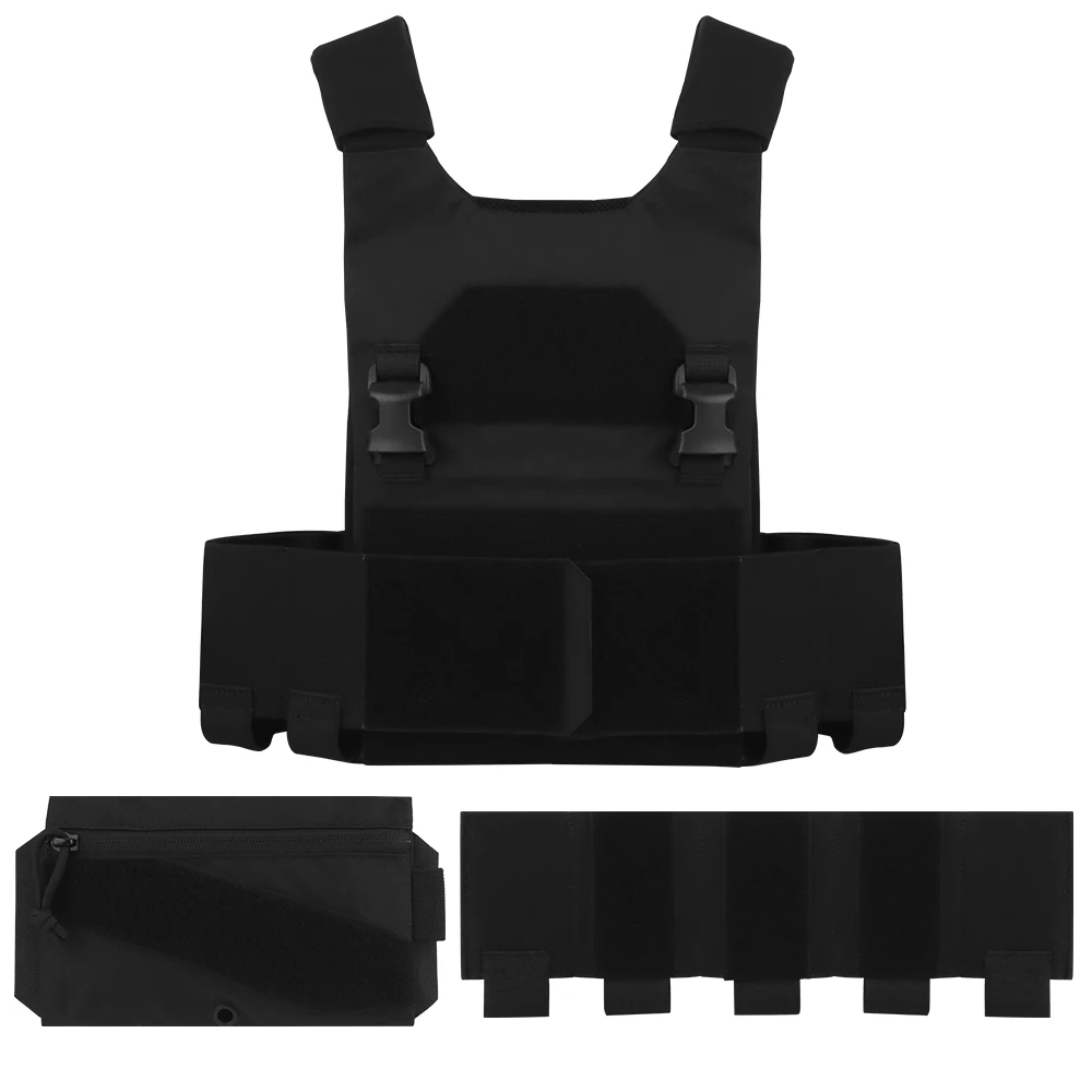 Chaleco portaplacas ligero Poseidon Defense AC-1 con bolsa accesorios