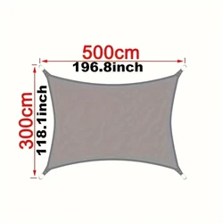 Toldo impermeable rectangular UV para terraza y jardín