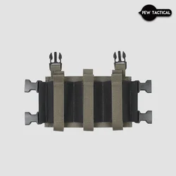 Chaleco táctico placard MOLLE para airsoft con cargadores bajo perfil