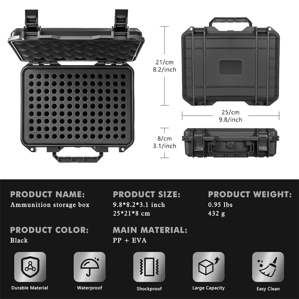 Portamuniciones impermeable con cerradura – resistencia a impactos para 5.56/.223