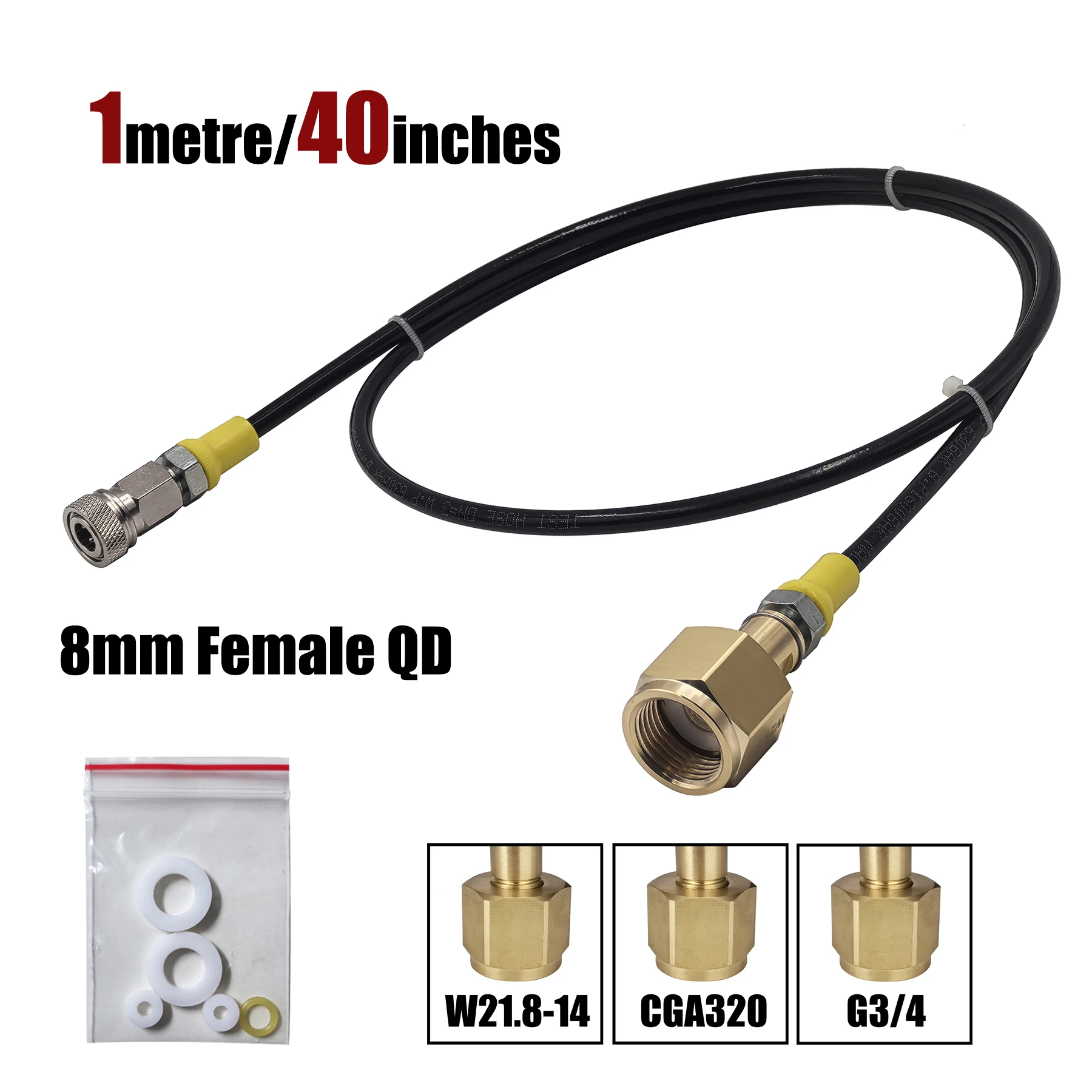 Manguera CO2 extensión CGA320 con desconexión rápida - imagen 3