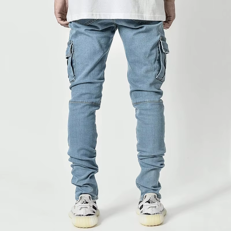 Pantalón Cargo táctico negro para hombre con bolsillos - imagen 4